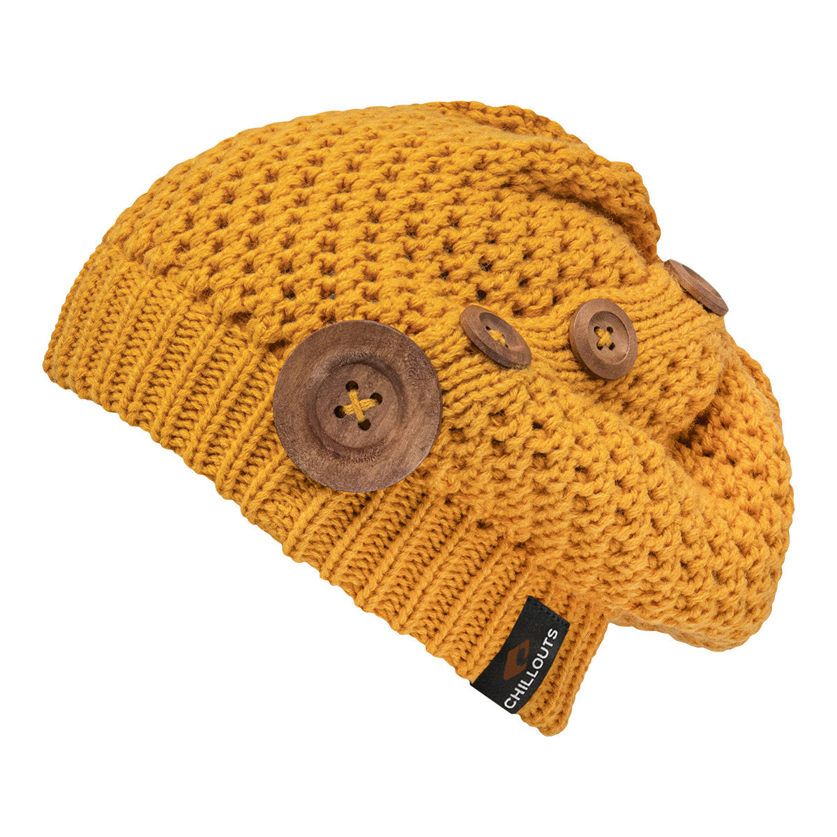 Long beanie with hole knit – Headwear for order Chillouts women pattern now! 