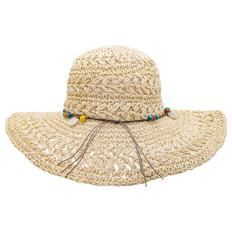 Handgemachter Damen-Sonnenhut mit schönem – & Webmuster Hutband Chillouts Headwear