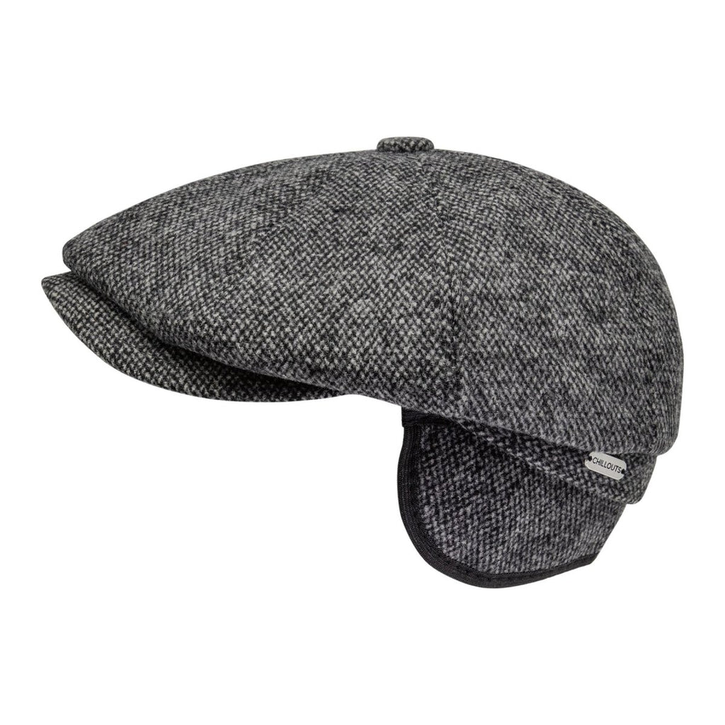 Chillouts Herren mit Headwear Flat Cap für Ohrenschutz ausklappbarem Schiebermütze – |